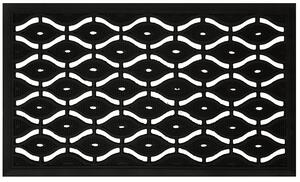 Gumová rohožka - předložka EYE MAT II. černá 45x75 cm Mybesthome