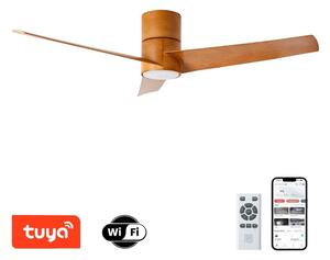 ZEVENTI - LED Stropní ventilátor BARROSA LED/18W/230V Wi-Fi Tuya hnědá + DO