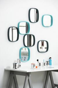 Závěsné zrcadlo Television tyrkysové Design Letters