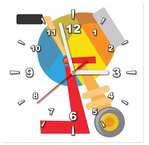 Obraz s hodinami Míchačka Rozměry: 40 x 40 cm