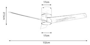 ZEVENTI - LED Stropní ventilátor BARROSA LED/18W/230V Wi-Fi Tuya hnědá + DO