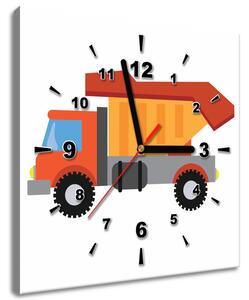 Obraz s hodinami Nákladní auto Rozměry: 30 x 30 cm