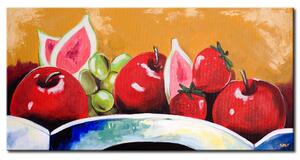 Obraz Příroda s jahodami (1 díl) - kompozice s letními ovocemi