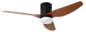 ZEVENTI - LED Stropní ventilátor PADUA LED/18W/230V Wi-Fi Tuya černá/hnědá + DO