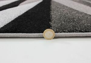 Flair Rugs koberce Kusový koberec Hand Carved Shatter Black/Grey - 120x170 cm
