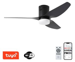 ZEVENTI - LED Stropní ventilátor PADUA LED/18W/230V Wi-Fi Tuya černá + DO