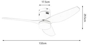 ZEVENTI - LED Stropní ventilátor PADUA LED/18W/230V Wi-Fi Tuya černá + DO