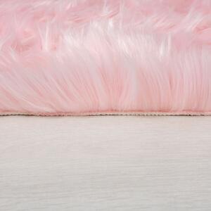 Flair Rugs koberce Kusový koberec Faux Fur Sheepskin Pink ROZMĚR: 160x230