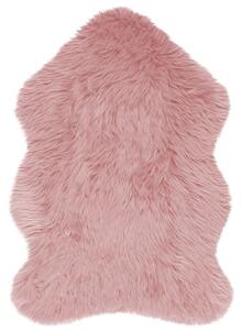 Flair Rugs koberce Kusový koberec Faux Fur Sheepskin Pink - 60x90 tvar kožešiny cm