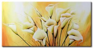 Obraz Stylový kytice kalie (1 díl) - květinový motiv v žlutých tónech