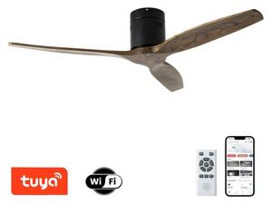 ZEVENTI - Stropní ventilátor SPELLO Wi-Fi Tuya černá/dub + DO