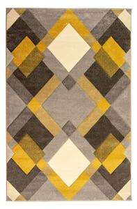 Flair Rugs koberce Kusový koberec Hand Carved Nimbus Grey/Ochre ROZMĚR: 120x170