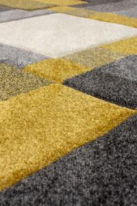 Flair Rugs koberce Kusový koberec Hand Carved Nimbus Grey/Ochre - 120x170 cm