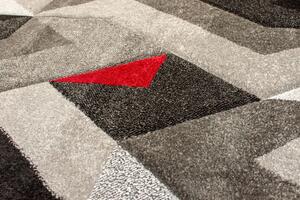 Flair Rugs koberce Kusový koberec Hand Carved Aurora Grey/Red - 120x170 cm