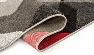 Flair Rugs koberce AKCE: 120x170 cm Kusový koberec Hand Carved Aurora Grey/Red - 120x170 cm