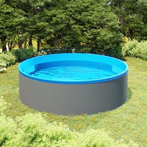 Nadzemní bazén 350 x 90 cm šedý