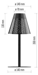 LED Stmívatelná nabíjecí venkovní stolní lampa LED/4,2W/5V 2200mAh IP44