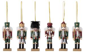 Set šesti dřevěných vánočních ozdob Bloomingville Nikita 13 cm