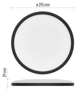 LED Stropní svítidlo FLORI LED/18W/230V 4000K černá pr. 29 cm