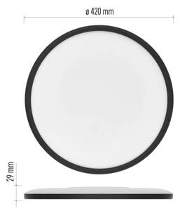 LED Stropní svítidlo FLORI LED/22W/230V 4000K černá pr. 42 cm