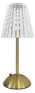 LED Stmívatelná dotyková nabíjecí stolní lampa ELBA LED/1,6W/800 mAh zlatá/čirá