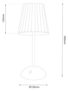 LED Stmívatelná dotyková nabíjecí stolní lampa ELBA LED/1,6W/800 mAh zlatá/čirá