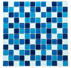 Skleněná mozaika modrá 23x23mm