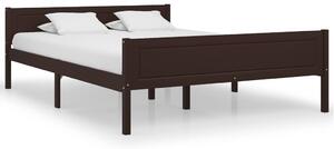 Rám postele masivní borové dřevo tmavě hnědý 120 x 200 cm