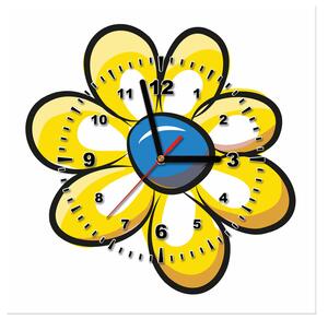 Obraz s hodinami Citrónový kvítek Rozměry: 30 x 30 cm