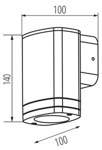Kanlux 38884 - Venkovní nástěnné svítidlo ZEVI 1xGU10/10W/230V IP54 černá