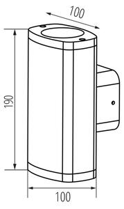 Kanlux 38882 - Venkovní nástěnné svítidlo ZEVI 2xGU10/10W/230V IP54 černá