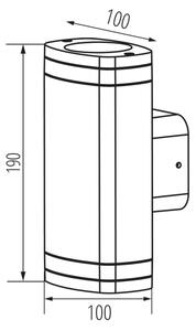 Kanlux 38886 - Venkovní nástěnné svítidlo ZEVI 2xGU10/10W/230V IP54 černá