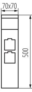 Kanlux 38765-Venkovní lampa se 2 zásuvkami DASTEN 1xG9/11W/230V 50 cm IP44 antr