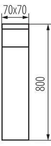 Kanlux 38766 - Venkovní lampa DASTEN 1xG9/11W/230V 80 cm IP44 antracit