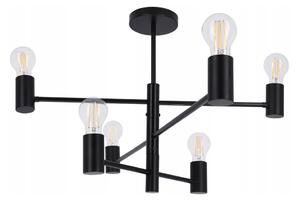 Lustr na tyči 6xE27/20W/230V černá