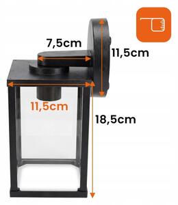 Venkovní nástěnná lampa 1xE27/25W/230V IP54 černá