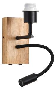 Brilagi - LED Nástěnná lampa NUBILA WOOD 1xE27/25W/230V + LED/3W dub/černá