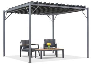 Antracitová terasová pergola Tasos 3x3m Garden Point