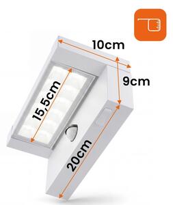 LED Venkovní nástěnné svítidlo se senzorem LED/25W/230V IP54 bílá
