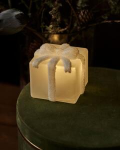 Skleněný svítící dáreček Santa Gift 8 cm Sirius