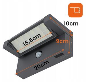 LED Venkovní nástěnné svítidlo se senzorem LED/25W/230V IP54 černá