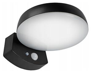 LED Solární nástěnné svítidlo se senzorem LED/3W/3,7V 1800 mAh IP54 černá