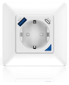Immax NEO 07801L - Chytrá zásuvka 16A/230V + 1xUSB-A+1xUSB C Tuya SCHUKO