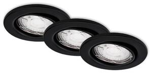 BRI 7147-035 3ks LED vestavné svítidlo, pr. 8,6 cm, 5 W, černá - BRILONER