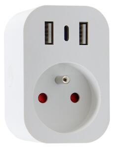 Immax NEO 07799L - Chytrá rozbočovací zásuvka 16A/230V + 2xUSB+1xUSB C Tuya