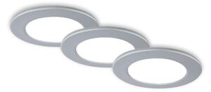BRI 7034-034 CCT LED vestavná svítidla sada, pr.9,2 cm, 3x LED, 4,8 W, 450 lm, matný chrom - BRILONER