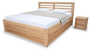 Dřevěná postel z masivu ANDREA Buk jádrový postel s úložným prostorem 160x200cm - bukové dvoulůžko o šíři masivu 4 cm