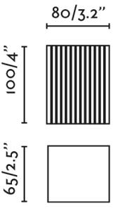 FARO 40537 - Nástěnné svítidlo SOLE 1xGU10/8W/230V cihlová vroubkovaná hranatý