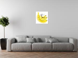 Obraz s hodinami Banány Rozměry: 30 x 30 cm