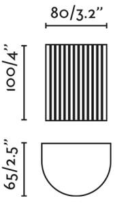 FARO 40529 - Nástěnné svítidlo SOLE 1xGU10/8W/230V cihlová vroubkovaná kulatý